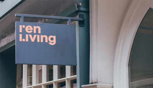Ren Living retail signage design - Howl & Bray