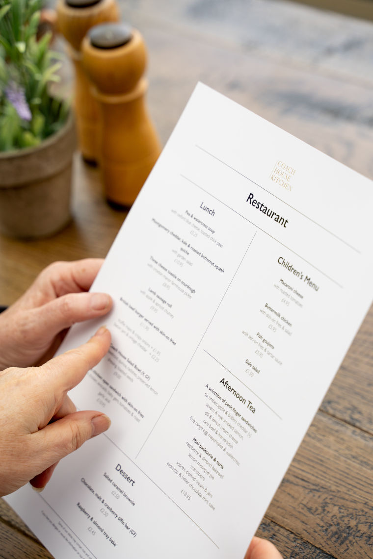 Coach House Kitchen - Menu Design